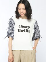 【Dukkah】(L)肩開きリボンロゴTシャツ