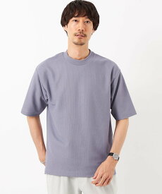 【SALE／30%OFF】UNITED ARROWS green label relaxing GIZA ハニカム クルーネック Tシャツ ユナイテッドアローズ アウトレット トップス カットソー・Tシャツ パープル グレー【送料無料】