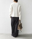 《一部追加予約》<手洗い可能>モール リブ クルーネック カーディガン
