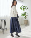 《一部追加予約》<手洗い可能>モール リブ クルーネック カーディガン