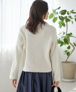 《一部追加予約》<手洗い可能>モール リブ クルーネック カーディガン