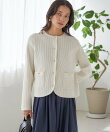 《一部追加予約》<手洗い可能>モール リブ クルーネック カーディガン