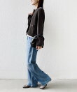 《一部追加予約》<手洗い可能>モール リブ クルーネック カーディガン