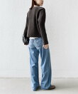 《一部追加予約》<手洗い可能>モール リブ クルーネック カーディガン