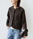 《一部追加予約》<手洗い可能>モール リブ クルーネック カーディガン