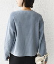 《一部追加予約》<手洗い可能>モール リブ クルーネック カーディガン
