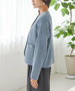 《一部追加予約》<手洗い可能>モール リブ クルーネック カーディガン