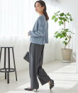 《一部追加予約》<手洗い可能>モール リブ クルーネック カーディガン