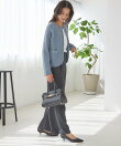 《一部追加予約》<手洗い可能>モール リブ クルーネック カーディガン