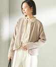 《一部追加予約》<手洗い可能>モール リブ クルーネック カーディガン