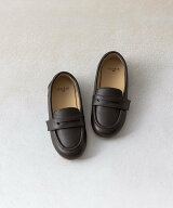 riziere 簡単着脱フェイクレザーローファー リジェール シューズ・靴 ローファー ブラウン