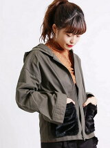 【Dukkah】(L)ファーポケットミリタリーパーカ