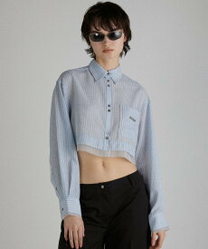 PRANK PROJECT マルチファブリックショートシャツ / Multi-fabric Short Shirt プランク プロジェクト トップス シャツ・ブラウス ホワイト ブルー ピンク ベージュ【送料無料】
