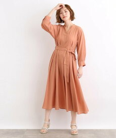 【SALE／27%OFF】grove スパンボイルスキッパーシャツワンピース グローブ ワンピース・ドレス その他のワンピース・ドレス オレンジ ネイビー グレー【送料無料】