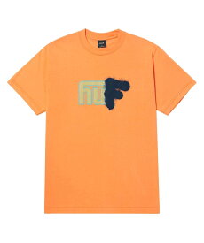 HUF UPSIDE DOWNTOWN S/S TEE HUF ハフ Tシャツ ハフ トップス カットソー・Tシャツ オレンジ ホワイト【送料無料】