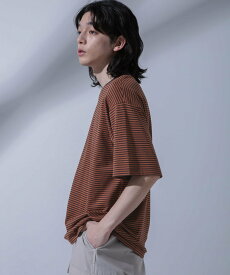 【SALE／30%OFF】NANO universe Anti Soaked(R) 汗染み防止 ボーダークルーネックTシャツ ナノユニバース トップス カットソー・Tシャツ ブラウン ネイビー ブラック【送料無料】