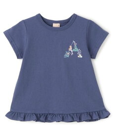 【SALE／49%OFF】petit main 【プティプラ】アルファベットTシャツ ナルミヤオンライン トップス カットソー・Tシャツ グリーン ピンク ブルー ベージュ