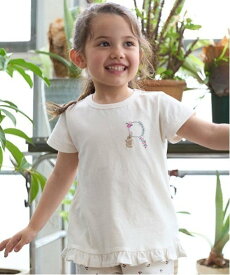 【SALE／44%OFF】petit main 【プティプラ】アルファベットTシャツ ナルミヤオンライン トップス カットソー・Tシャツ グリーン ピンク ブルー ベージュ