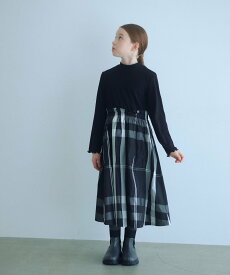 【SALE／30%OFF】UNITED ARROWS green label relaxing ドッキング ワンピース / キッズ 100cm-160cm ユナイテッドアローズ グリーンレーベルリラクシング ワンピース・ドレス ワンピース ブラック グレー