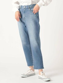 【SALE／50%OFF】Grand PARK NICOLE ストレッチ ボーイフレンド風テーパードデニムパンツ ニコル パンツ ジーンズ・デニムパンツ ネイビー ブルー レッド【送料無料】