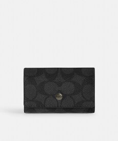 【SALE／40%OFF】COACH OUTLET 【公式】ファイブ リング キー ケース・シグネチャー キャンバス コーチ　アウトレット 財布・ポーチ・ケース その他の財布・ポーチ・ケース ブラック【送料無料】