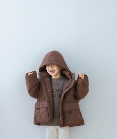 LOWRYS FARM エアサーマルフードブルゾン ローリーズファーム ジャケット・アウター ブルゾン・ジャンパー ブラック ブラウン ホワイト【送料無料】