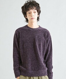 UNION STATION モールニットクルーネック メンズ ビギ トップス ニット イエロー ホワイト ネイビー パープル ブラック グレー【送料無料】