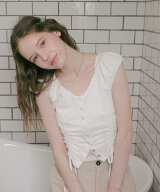 archives ハリヌキ2wayドロストカットTOPS*ドットタンクSET アルシーヴ トップス アンサンブル ホワイト …