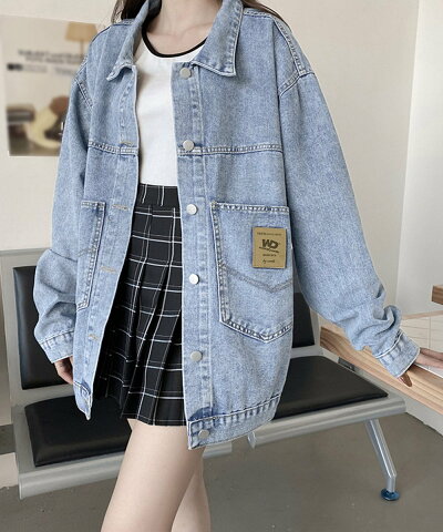 【SALE／30%OFF】miniministore デニムジャケット レディースGジャン韓国 ミニミニストア ジャケット・アウター その他のジャケット・アウター ブルー ブラック