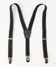 COMME CA ISM ジャガードゴム サスペンダー(キッズサイズ) コムサイズム ファッション雑貨 サスペンダー ブラック