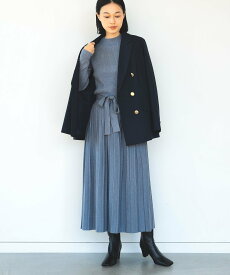 BEAMS HEART WOMEN BEAMS HEART / リブニット スカートセットアップ 23AW ニットワンピース ビームス ハート ワンピース・ドレス その他のワンピース・ドレス ベージュ ホワイト ブラック カーキ ネイビー【送料無料】