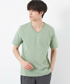 【SALE／30%OFF】UNITED ARROWS green label relaxing スパニッシュピマMIX Vネック カットソー ユナイテッドアローズ アウトレット トップス カットソー・Tシャツ ネイビー ホワイト グレー グリーン