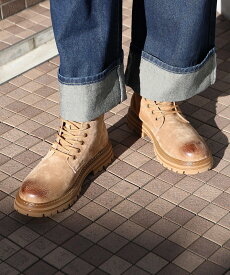 【SALE／80%OFF】aimoha - select - 【shoes365】砂漠仕様ワークショートブーツ アイモハ シューズ・靴 ブーツ ブラウン グレー