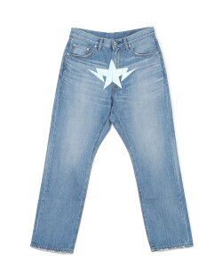 A BATHING APE (M)TWIN STA RELAXED FIT 13 OZ DENIM PANTS �A �x�C�V���O �G�C�v �p���c �W�[���Y�E�f�j���p���c �O���[ �u���[�y���������z