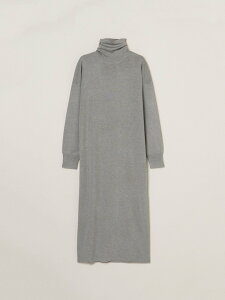 three dots Basic sweater dress �X���[�h�b�c �g�b�v�X �j�b�g �x�[�W�� �u���b�N�y���������z