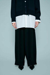 ENFOLD TUCK-HEM WIDE-COCOON PANTS �G���t�H���h �p���c �X���b�N�X�E�h���X�p���c �u���b�N�y���������z