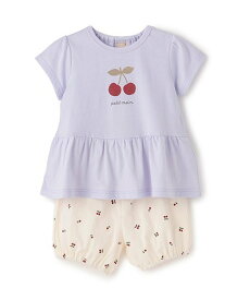 【SALE／30%OFF】petit main 【WEB限定】GIRLS半袖パジャマ ナルミヤオンライン インナー・ルームウェア パジャマ ピンク パープル ベージュ ブルー