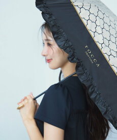 TOCCA 【晴雨兼用・UVカット100%生地】TOCCA CLOVER UMBRELLA 折り畳み傘 収納バッグ付き トッカ ファッション雑貨 折りたたみ傘 ベージュ【送料無料】
