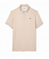 【SALE／40%OFF】LACOSTE UVカット ミニマム総柄プリント 比翼仕立て ウルトラドライ ゴルフポロシャツ …