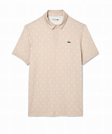 【SALE／30%OFF】LACOSTE UVカット ミニマム総柄プリント 比翼仕立て ウルトラドライ ゴルフポロシャツ ラコステ トップス ポロシャツ ホワイト ネイビー グリーン ブルー ワインレッド レッド ピンク ベージュ カーキグリーン【送料無料】