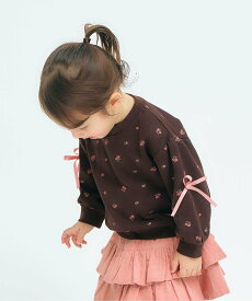 【SALE／23%OFF】apres les cours WEB限定 袖リボントレーナー エフオーオンラインストア トップス スウェット・トレーナー ブルー ホワイト ブラウン イエロー