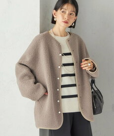 【SALE／30%OFF】SHIPS WOMEN 【一部WEB限定】＜手洗い可能＞NEW リバーシブル ボア ブルゾン シップス ジャケット・アウター ブルゾン・ジャンパー ベージュ ホワイト ネイビー ブラウン【送料無料】