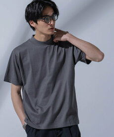 NANO universe Anti Soaked(R)汗染み防止 モックネックTシャツ ナノユニバース トップス カットソー・Tシャツ グレー ブラック ホワイト【送料無料】