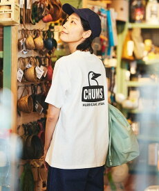 CHUMS CHUMS×FREAK'S STORE チャムス 別注 ブービーフェイス バックプリント クルーネックTシャツ 【限定展開】 フリークスストア トップス カットソー・Tシャツ ホワイト ブラック ベージュ ブルー【送料無料】