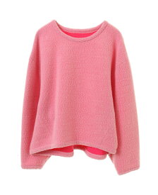 【SALE／60%OFF】PLAIN PEOPLE ブークレージャージ プルオーバー プレインピープル トップス スウェット・トレーナー ピンク ブラック【送料無料】