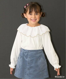 Lycee mine 【Miffy】【ソフトコットン】コットンレース衿トップス ナルミヤオンライン トップス カットソー・Tシャツ ネイビー ピンク ホワイト