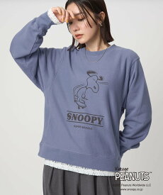 【SALE／50%OFF】UNITED ARROWS green label relaxing ＜at ease＞PEANUTS スウエット プルオーバー ユナイテッドアローズ グリーンレーベルリラクシング トップス スウェット・トレーナー ブルー グレー