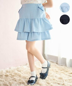 組曲 KIDS 【110-140cm】 サッカージャージーキュロット クミキョク パンツ キュロット ブルー ネイビー【送料無料】