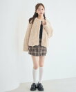 ノーカラーフェイクファーコート