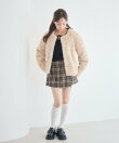 ノーカラーフェイクファーコート